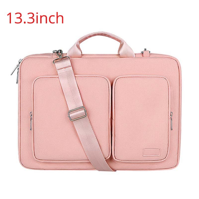 Bolsa impermeable para ordenador portátil 13,3, 14,1, 15,6 pulgadas, bolso de hombro para mujer y hombre, maletín para documentos, funda protectora: pink13