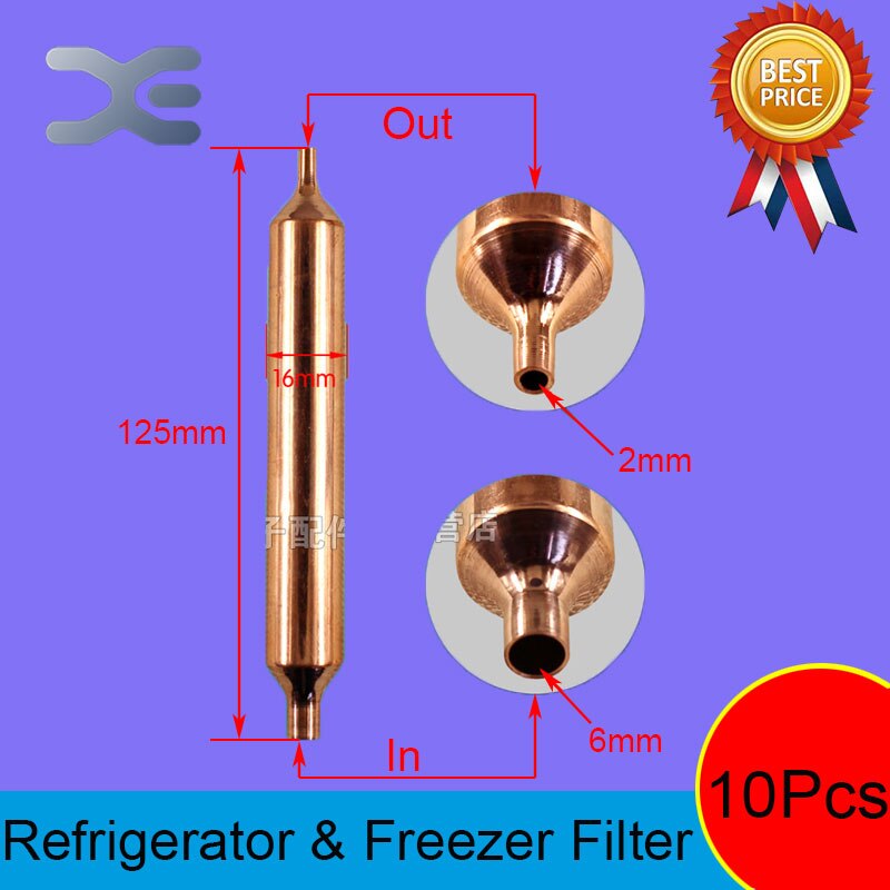 10Pcs Refrigerant Ball Valve Accessories Refrigerator Freezer Spare Parts 125*16mm Freezer Parts