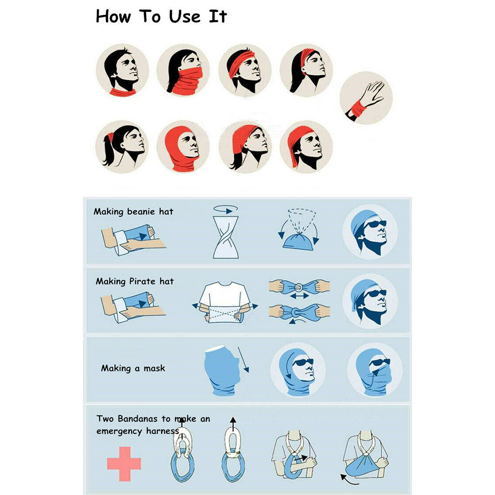 Mode Mannen Vrouwen Hoofd Gezicht Hals Zonnescherm Kraag Gaiter Tube Bandana Sjaal Sport Hoofddeksels Sjaal Stofdicht Outdoor Vissen