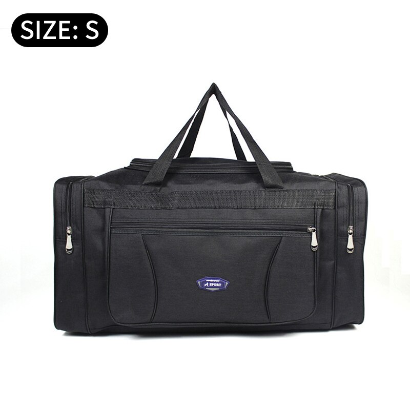 Women Men Oxford Travel Duffel Bag Carry on Luggage Bag Men Tote Large Capacity Weekender Gym Sport Holdall Overnight Bag XA189K: Small black