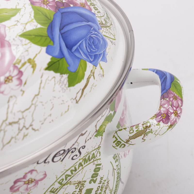 Keuken Accessoires Koken Potten Emaille pot Emaille Soeppan Stoofpot Vlam Inductie Werk Kookpotten