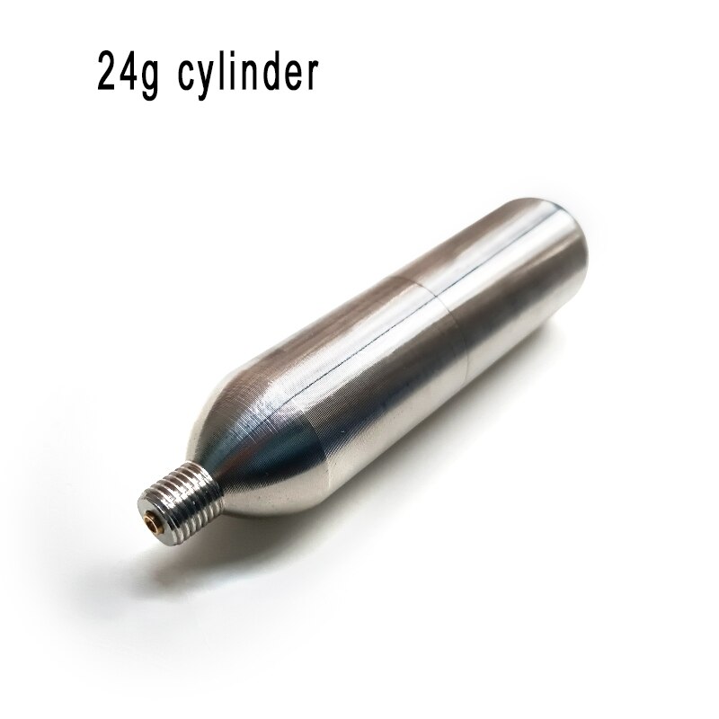 Resirkulerbar 33g 24g co2 patroner sylinder brus til fiske reddende redningsvest airbag Vest kajakk surfe dykkerutstyr brann: 24g