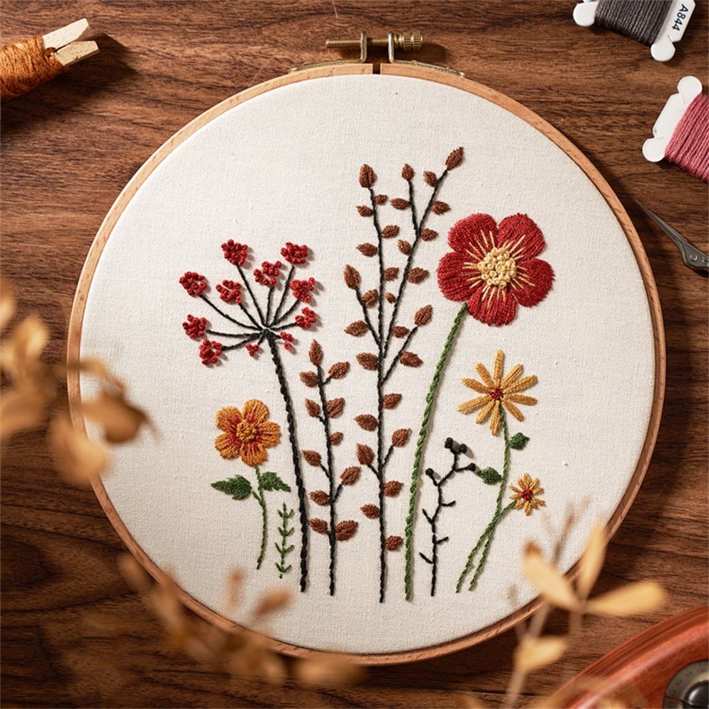 DIY Cross Stitch Kit for Beginners Embroidery Sewing Accessories Xmas Patterns Christmas Embroidery Party Ornaments