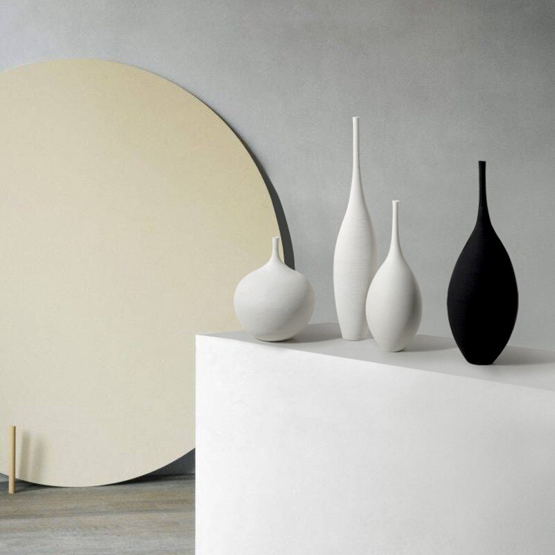 Vilead moderne zen porcelænsvase keramisk urtepotte stue boligindretning kontor interiør nordisk indretning ornamenter håndværk