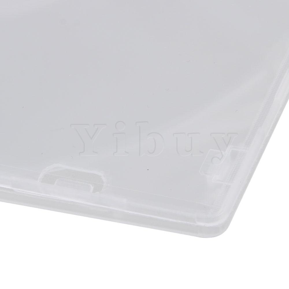 Yibuy 12.9x12.6cm Transparent Slim Single Disc CD DVD Jewel Cases Set of 50