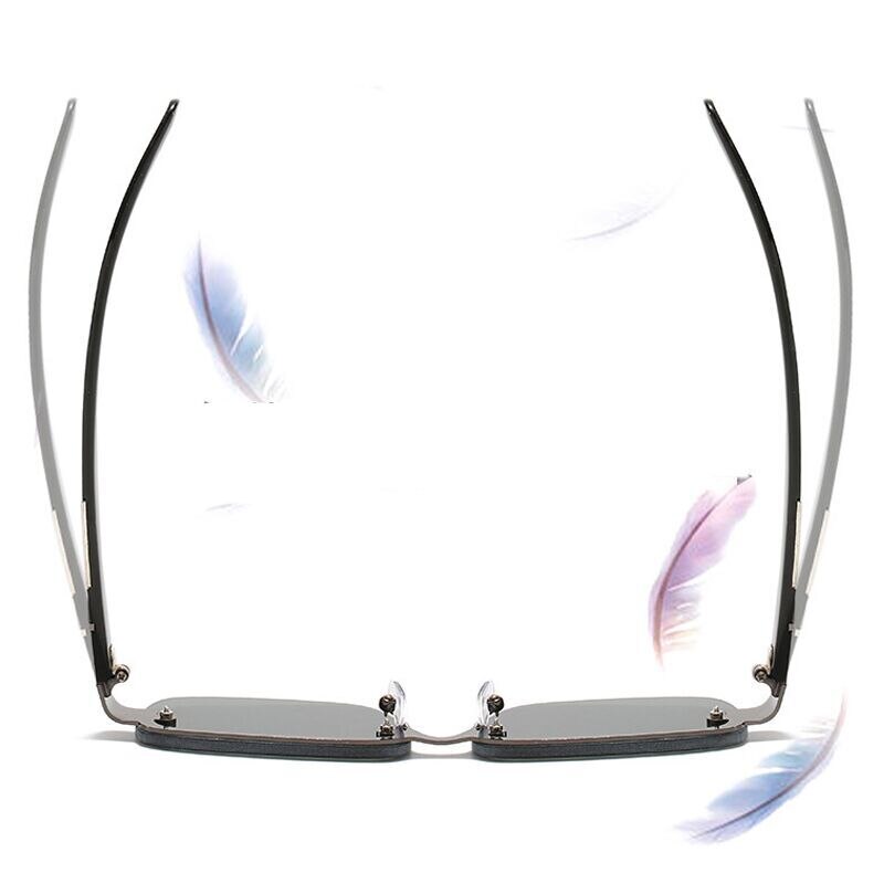Anti-Scratch Real Glass Lens Reading Glasses Unisex Ultralight Full Rim Unbreakable Presbyopic Diopter Eyewear gold/silver
