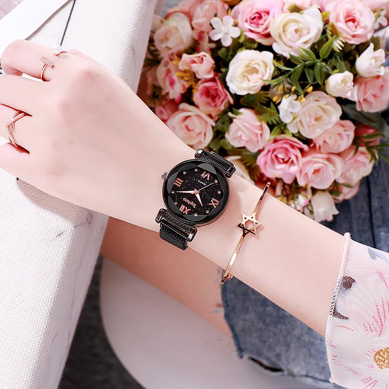 Tephea Sterrenhemel Dames Horloges Luxe Eenvoudige Vrouwen Armband Horloges Stijlvolle Vrouwelijke Klok Horloge Voor Vrouwen Meisje