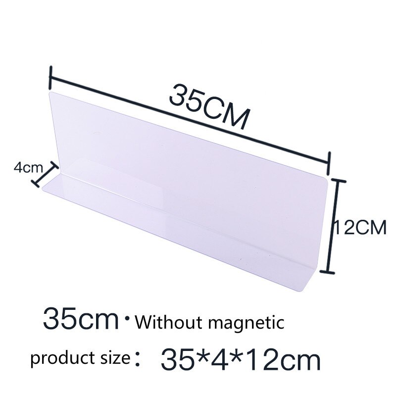 L-shape Commodities Separator Merchandise Guard Strip Supermarket Pvc Magnetic Clear Shelf Divider: 8