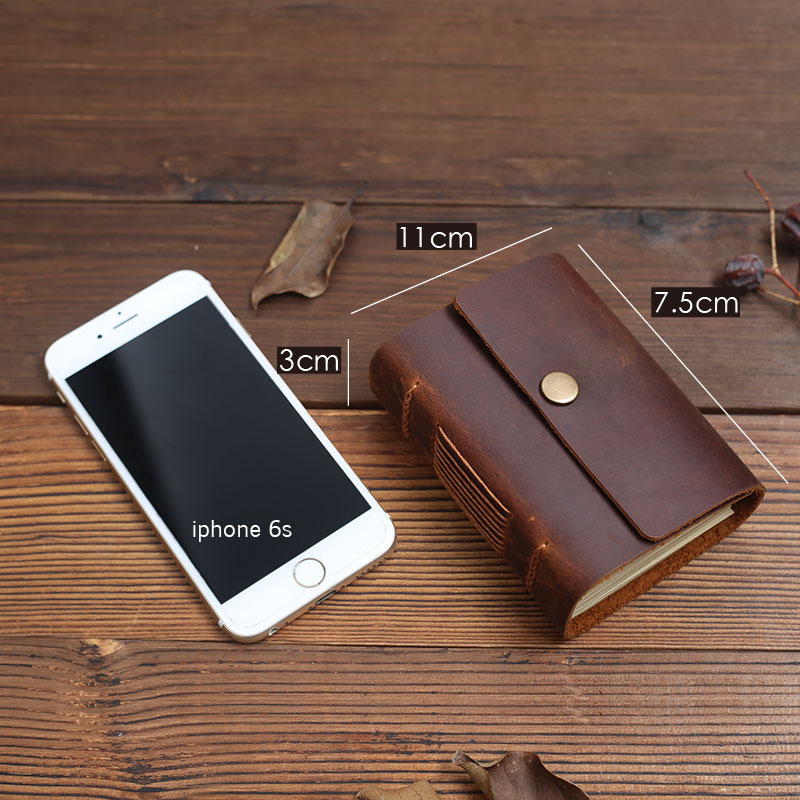 Handmade Mini Cute Pocket Diary Leather Notebook Travel Journal Sketchbook Vintage School Birthday