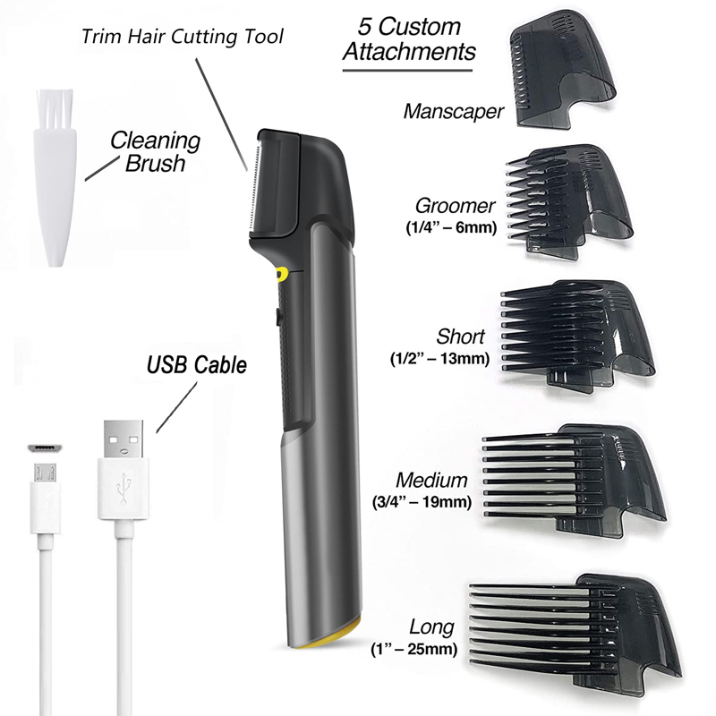 Tondeuse à cheveux domestique 5 en 1 pour hommes, rasoir multifonctionnel Rechargeable, étanche, rétractable, pour le corps