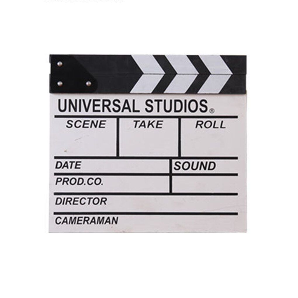 Wooden Director Movie Scene Clapperboard TV Video Clapper Board Film Photographic Prop Hanging Decorations: NO.2