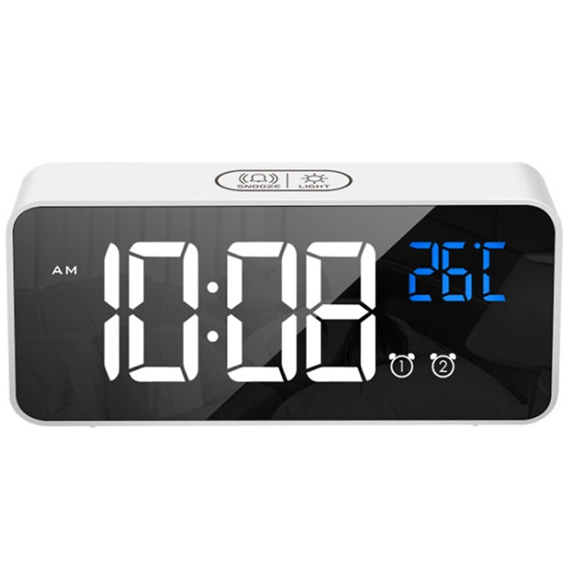 Digital Alarm Clock,Music Alarm Clock,Multiple Sets Of Voice Control Clocks,Adjustable Brightness Dimmer,,12/24Hr,Snooze,Bedroom