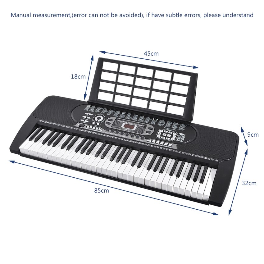 61 Key Multifunctional Digital Electric Piano Digital Music Keyboard Key Board Beginner Electronic Piano For Kids Children
