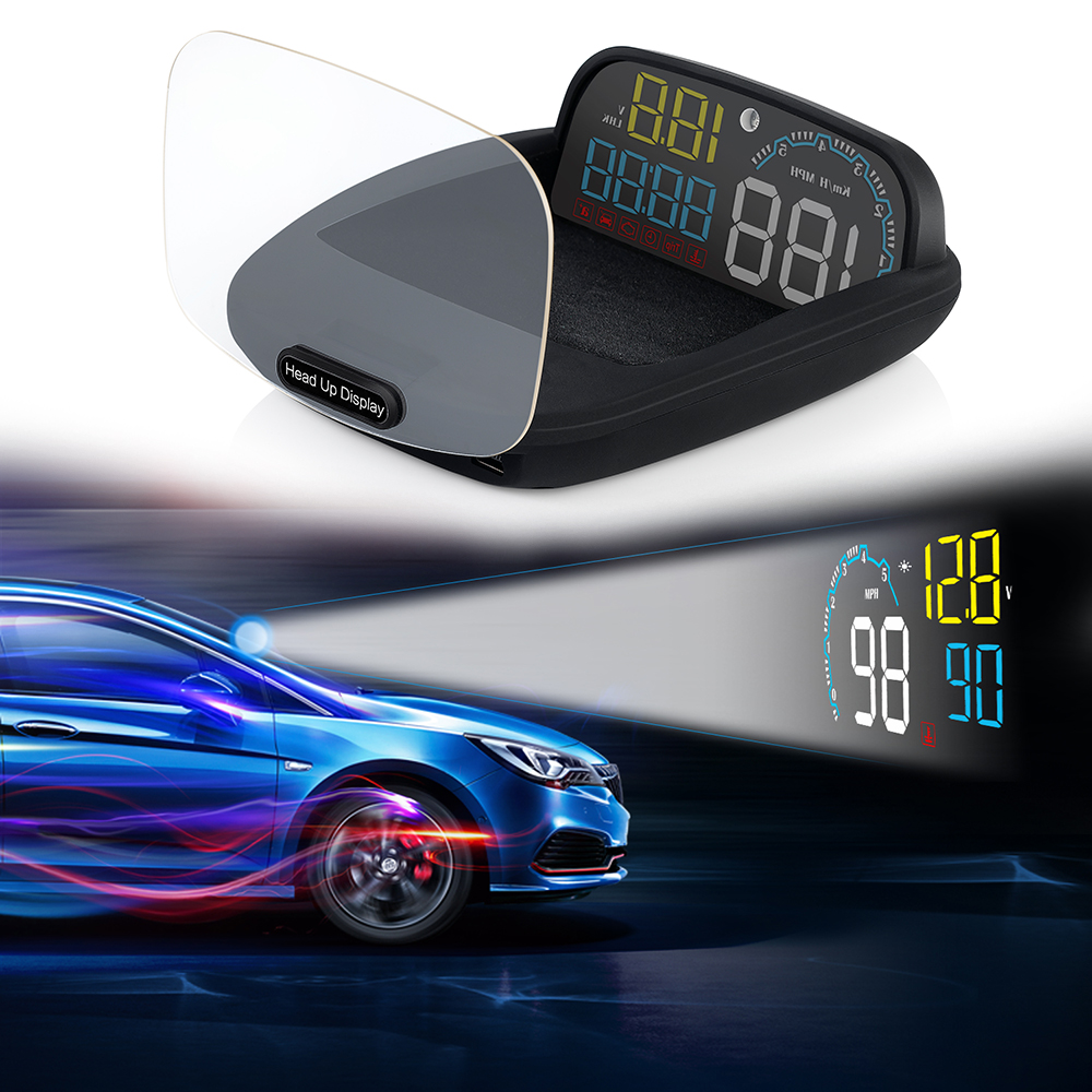Mirror Projector Car Head Up Display C600 Speedometer RPM Auto Accessories Digital Security Alarm Set OBD2 HUD