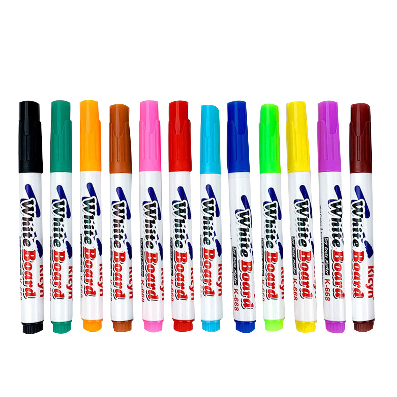 Erasable Floating Pen Magical Water Painting Pen Doodle Drawing Whiteboard Pen Markers with a Ceramic Spoon for Boys and Girls: 4Pcs