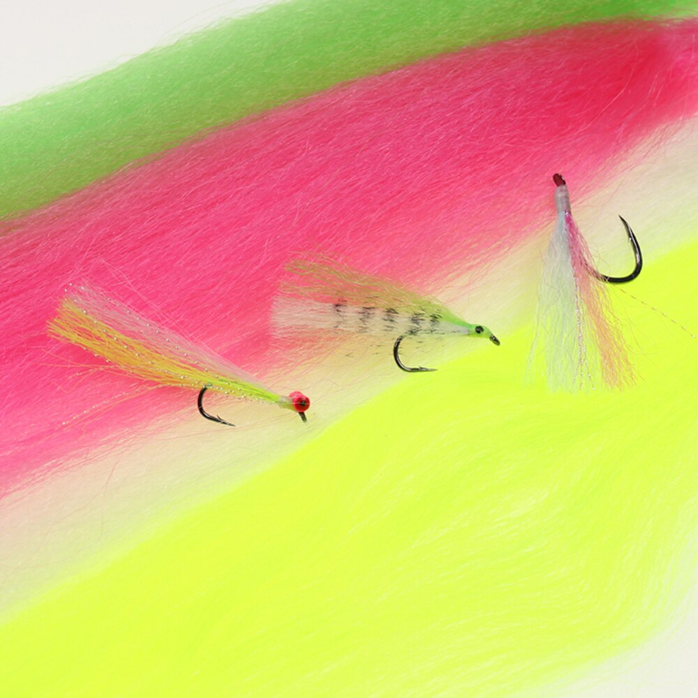 Wifreo 1 paczka 30CM karbowany Kinky Minnow fibre Streamer włókna muchowe Bucktail główka jigowa materiał wiązany do muchówek Bass Lure