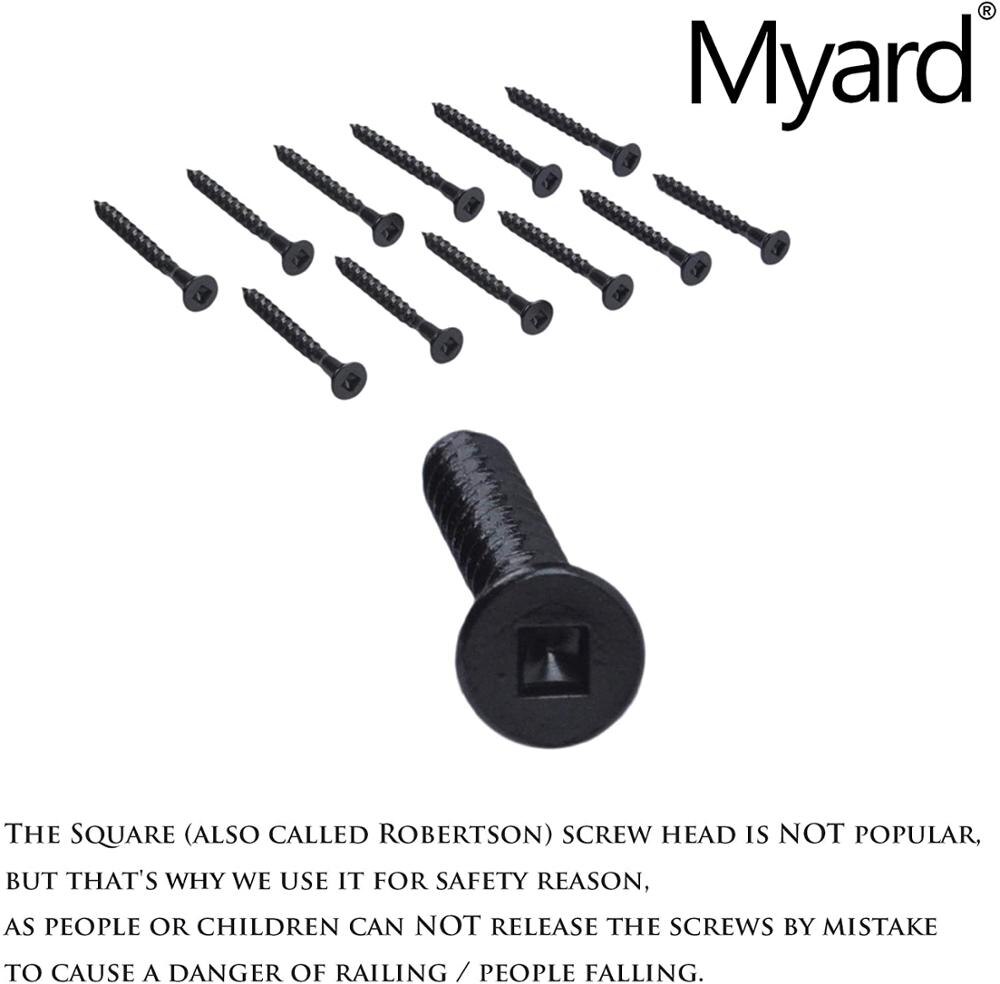 Myard PNP111902 Deck Railing Connectors with Screws for 2x4 (Actual 1.5x3.5) Inches Stair Wood Handrail