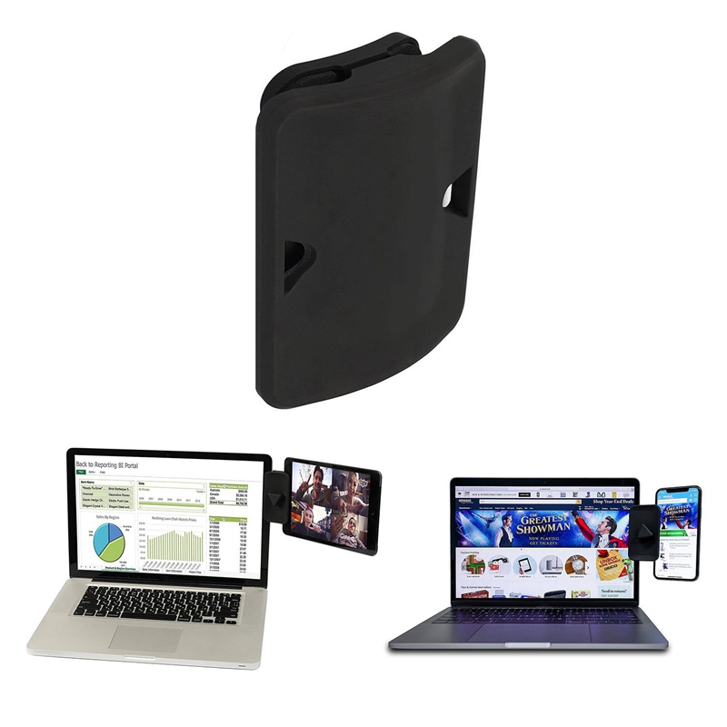 Side Mount Clip for Dual Monitor, Dual Display Monitor Mount and Tablet Stand Mount for Your Laptop, Instant Second Display