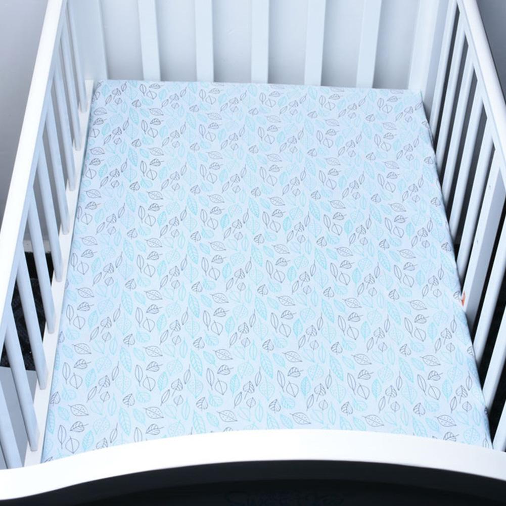 100%  bomuld krybbe lagen blød åndbar baby seng madras dække tegneserie nyfødt sengetøj til barneseng størrelse 130*70*22cm