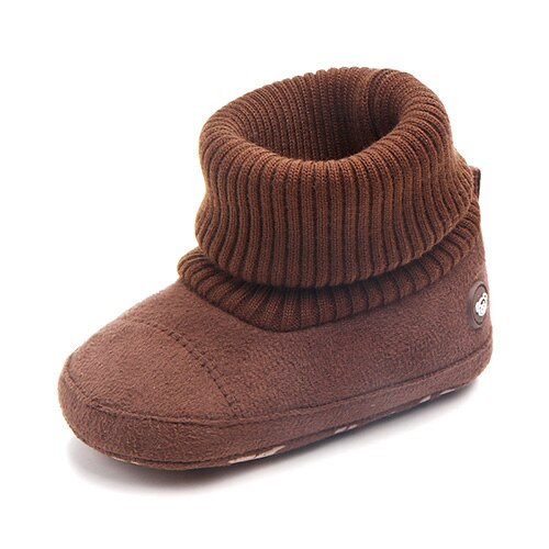 Baby Meisjes Jongens Laarzen Opvouwbare Sok Schoenen Infant Babyschoenen Herfst Winter Warme Laarzen 0-18 Maanden Peuter leuke Laarzen: brown / 3