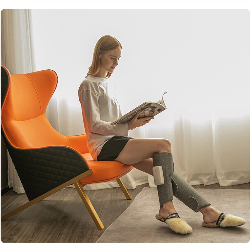 Wireless Calf Massager Leg Air Compression Massager Heated Thigh Calf Circulation Muscle Fatigue Relaxation Massage Rechargeable
