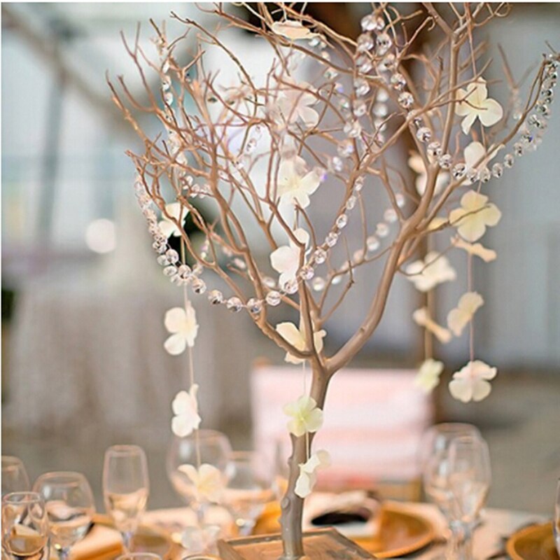 Romantische Crystal Clear Plastic Bead Garland Kroonluchter Opknoping Bruiloft Benodigdheden