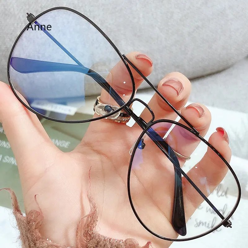 Afgewerkt Bijziendheid Bril Vrouwen Mannen Dubbele Beam Bijziend Brillen Metalen Frame Minus Dioptrie -1.0 Tot -4.0 HD Bril: Black / +250