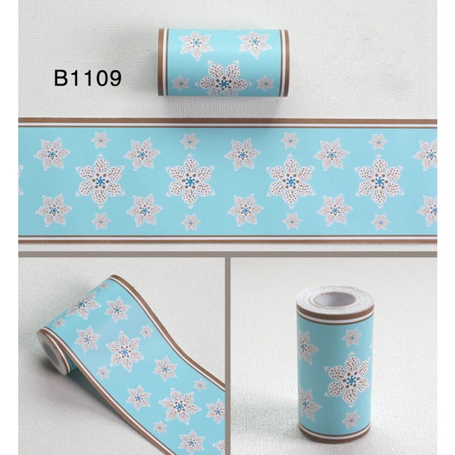 Pegatinas de pared autoadhesivas de cintura de 0,1x10m, línea de rodapié para sala de estar, cocina, baño, película decorativa impermeable para jardín de infantes: Azul marino