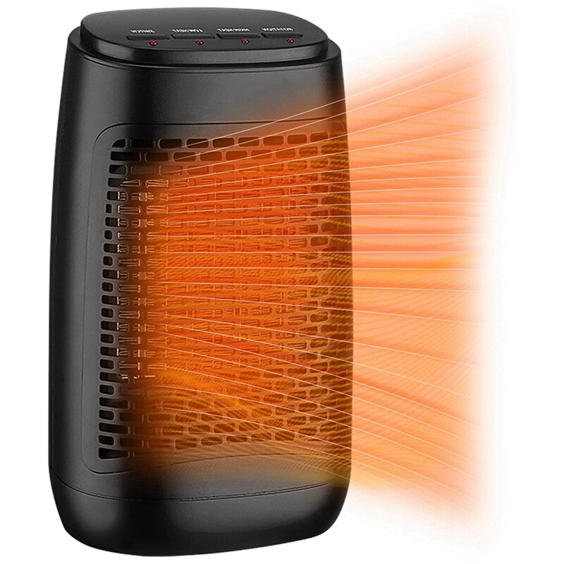 Portable Space Heater, Electric Heater With Adjustable Thermostat, Tip-Over And Overheat Protection For Bedroom: EU Plug