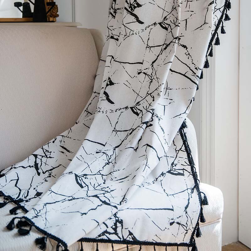 American Style Curtains for Living Room Cotton Lin... – Vicedeal