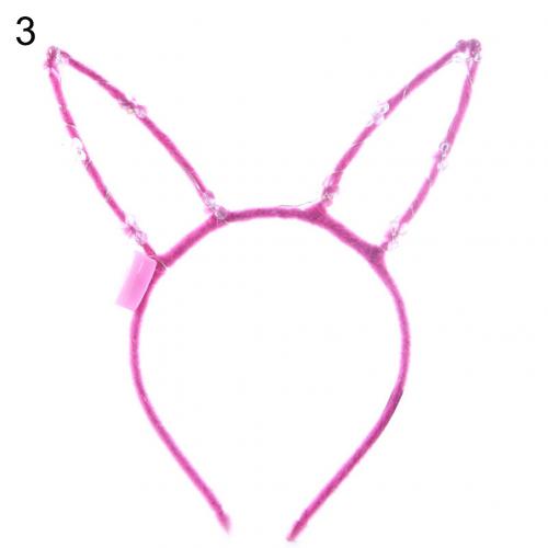 1 PC Led Haar Hoop Glowing Pailletten Kaninchen Ohr Kinder Licht up Stirnband Blinkende LED Haar Hoop Für Partei Liefert