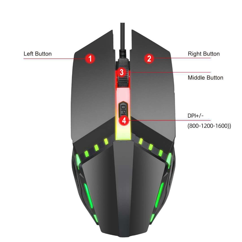 USB Wired Gaming Mouse Computer Office Gaming Competitive Mouse