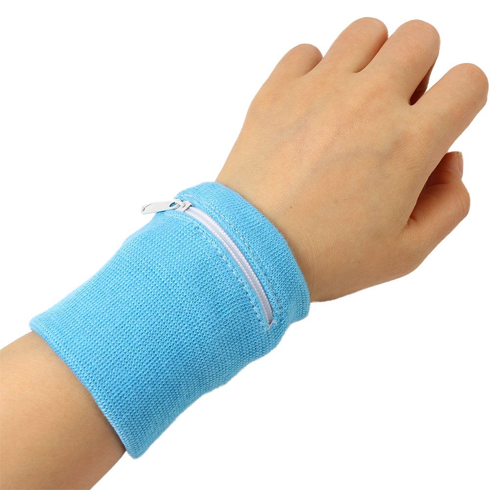 Säker för gym handledsplånbok andningsbart svettband handskydd armbandsväska handledsväska med dragkedja löpararmband handledsväska