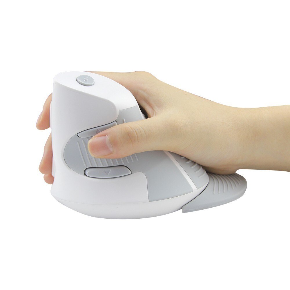 Delux M618 Vertical Wireless Mouse Ergonomic Optical Gaming Mice 800-1200-1600DPI USB Computer Mouse With MousePad For Mac PC