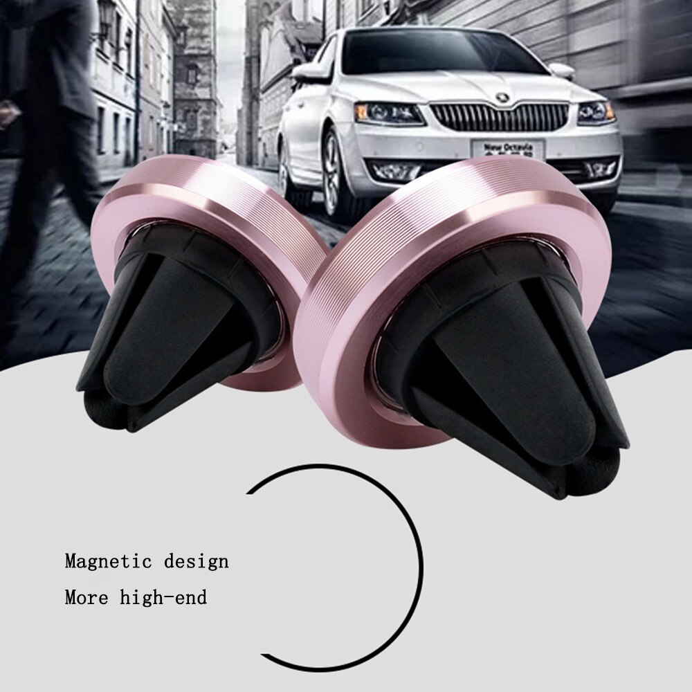 Luftventil holder mobiltelefon holder navigation magnetisk bilholder 360 metal mini magnet beslag smartphone stativ magnet holder