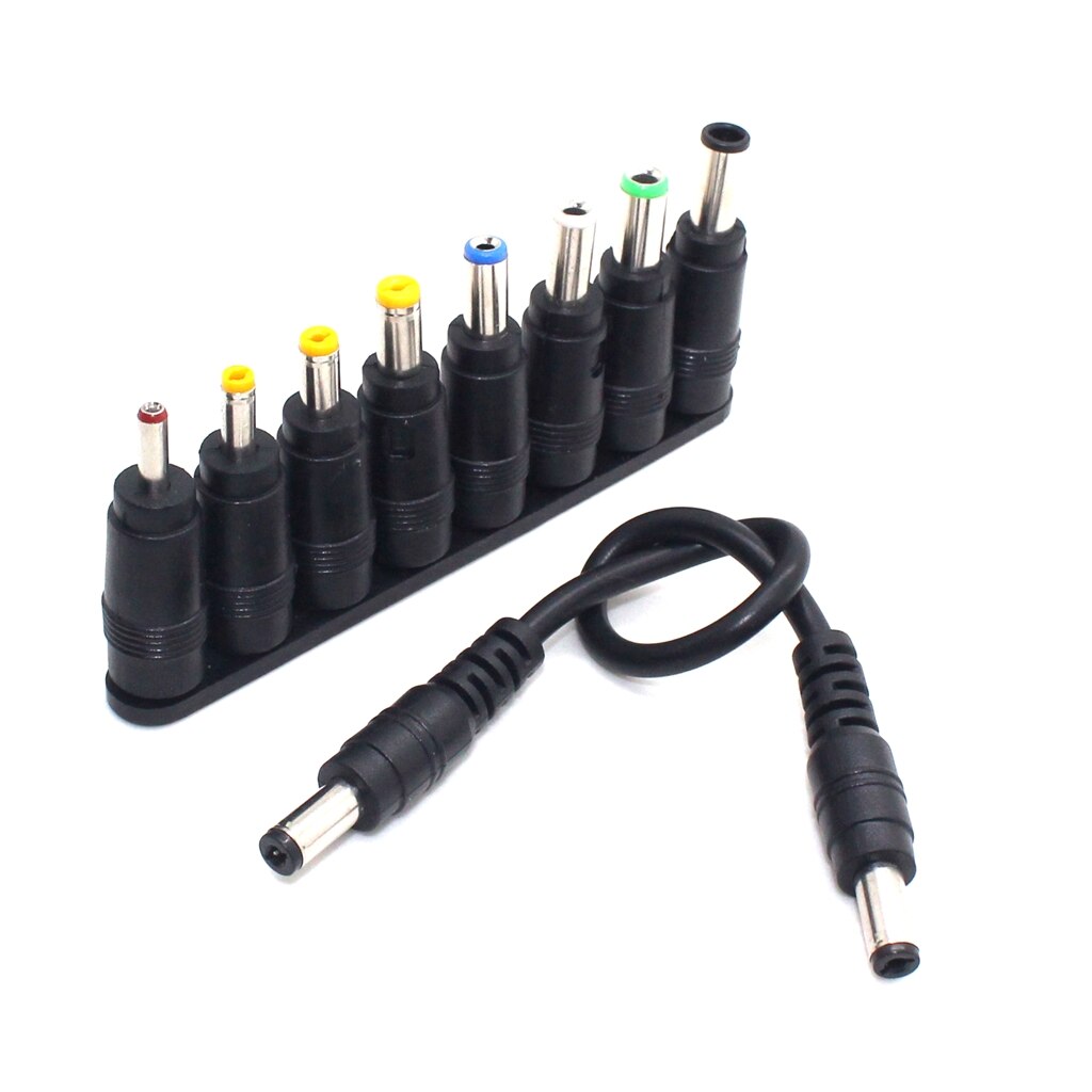 8pcs/Set 5.5x2.1mm Universal Male Jack connector For DC Plug AC Power Adapter Computer Cables Connectors Notebook Laptop: 8PCS with cable