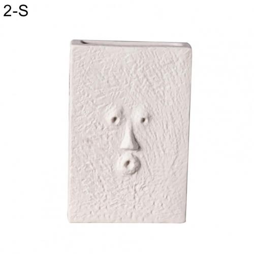 Menselijk Gezicht Uitdrukking Planten Pot Vaas Planter Home Office Desktop Decor: 2 S