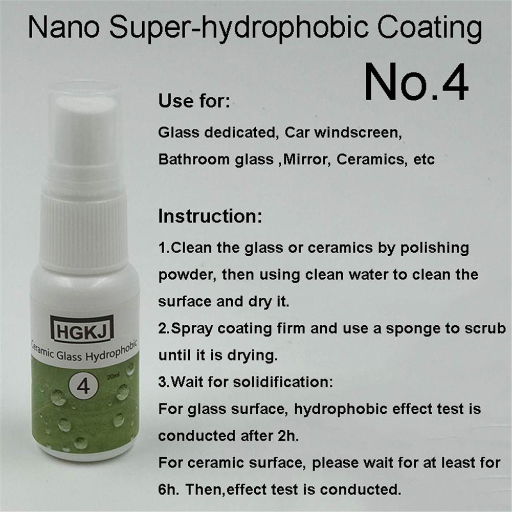 Hgkj -4 bil nano glas hydrofob belægning stærk rengøring regntæt middel slidstærkt læderpleje renere bærbar til universal