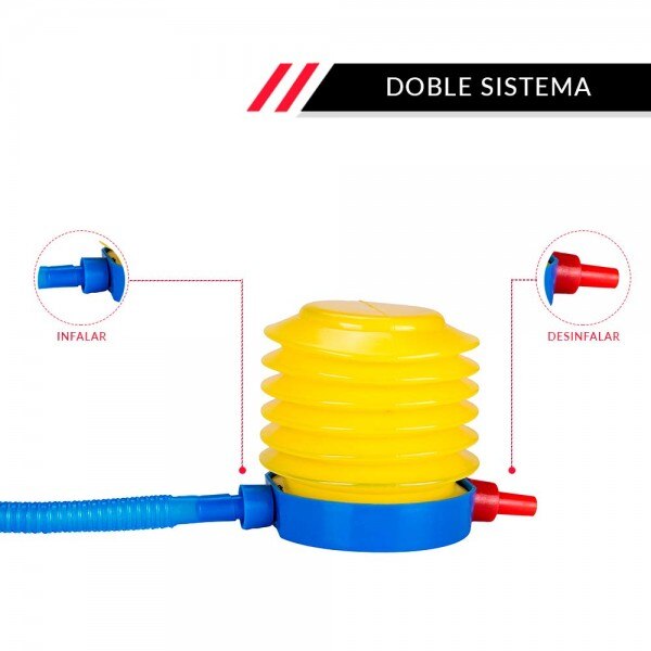 NEWPOWER-Hinchador de Pie Manual,Ideal para Fitball,Semiesferas de Equilibrio y Flotadores