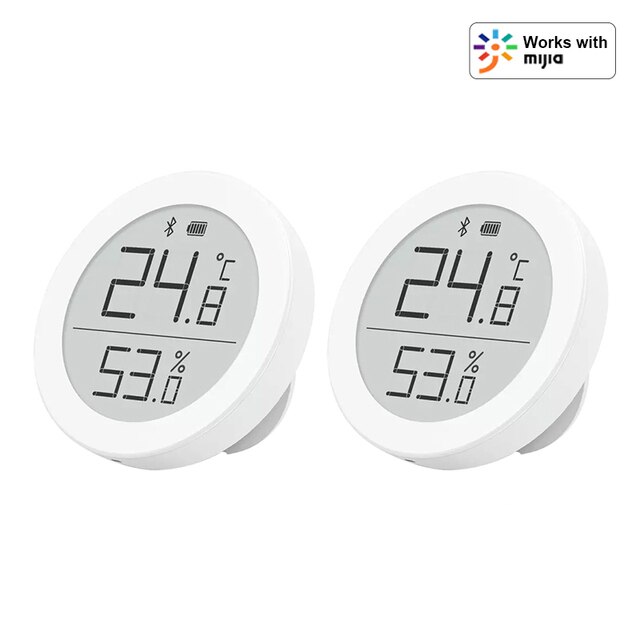 Qingping Temperature Humidity Sensor Home Bluetooth-Compatible LCD Digital Screen Thermometer Work With Mijia App Apple HomeKit: 2 Mijia