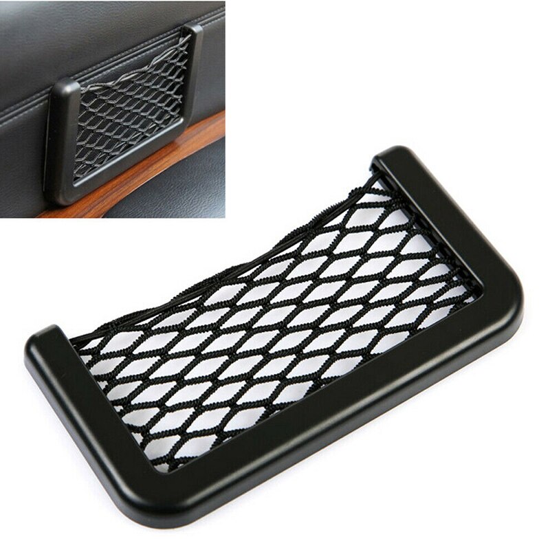 1pc Car Net Bag Mesh Elastic Side Door Interior Accessory Storage String Auto Phone