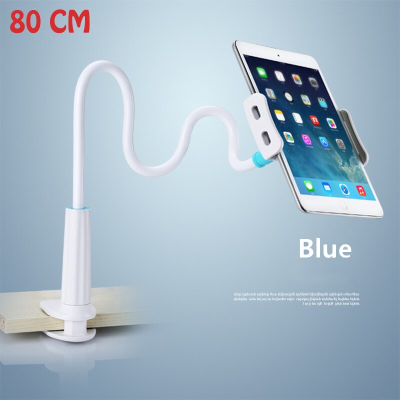 Tablet Del Supporto Del Basamento Per Ipad Air Mini Xiaomi Mipad Huawei Samsung Da 4.0 A 10.6 pollici Universale Long Arm Phone & tablet Del Supporto Del Basamento: White blue 80CM