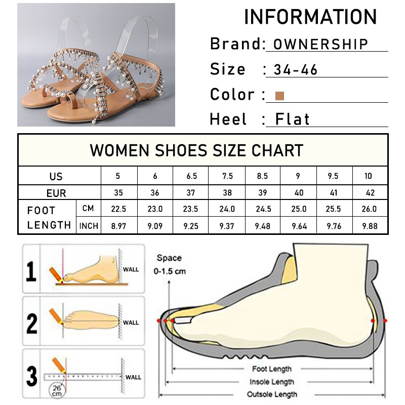 Kvinne bling sandaler sommer kvinner crystal roma dame flip flops dame bohemia beach flats damesko pluss størrelse 46