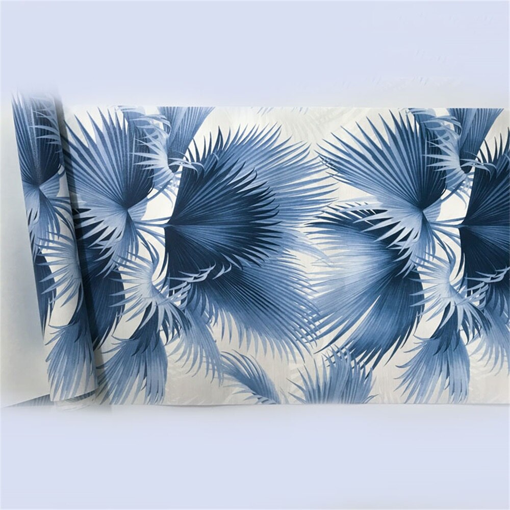 Palm Leaf Pattern Wallpaper Waterproof Wall Stickers PVC Wallpaper Interior decoration kitchen decoration art background