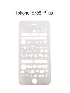 UI life-plantillas de dibujo de Metal para oficina, regla de manualidades, material de oficina con huecos, suministros escolares, teléfono 6S/6S PLus, 1 Uds.: Iphone 6s Plus