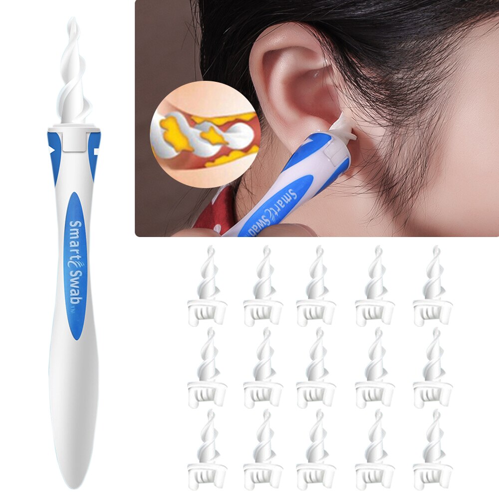 16Pcs Set Ear Wax Removal Tool Rotate To Comprehensive Clean Ear Cleaner Convenient Ear Sticks Safe Ear Care Clean Your Ears