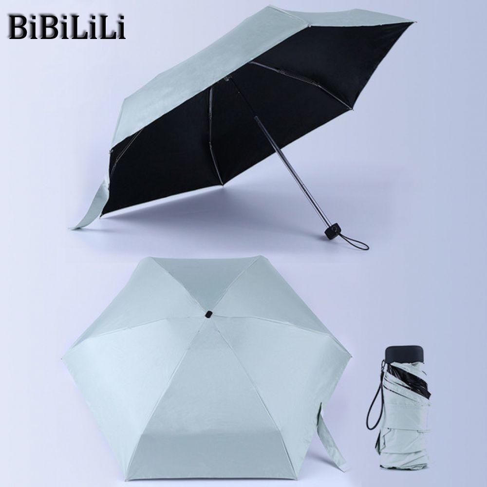 Pocket Parasol Paraplu Fruit Capsule Mini Paraplu voor Vrouw Bescherming Zon UV Zonnescherm Vouwen 5-voudige Super Kleine Doos draagbare