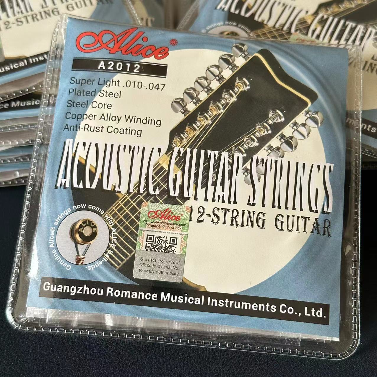 Akustisk folkemusik 12-- strenget guitarstrenge belagt stål stålkerne kobberlegering vikling antirustbelægning superlet 010-047