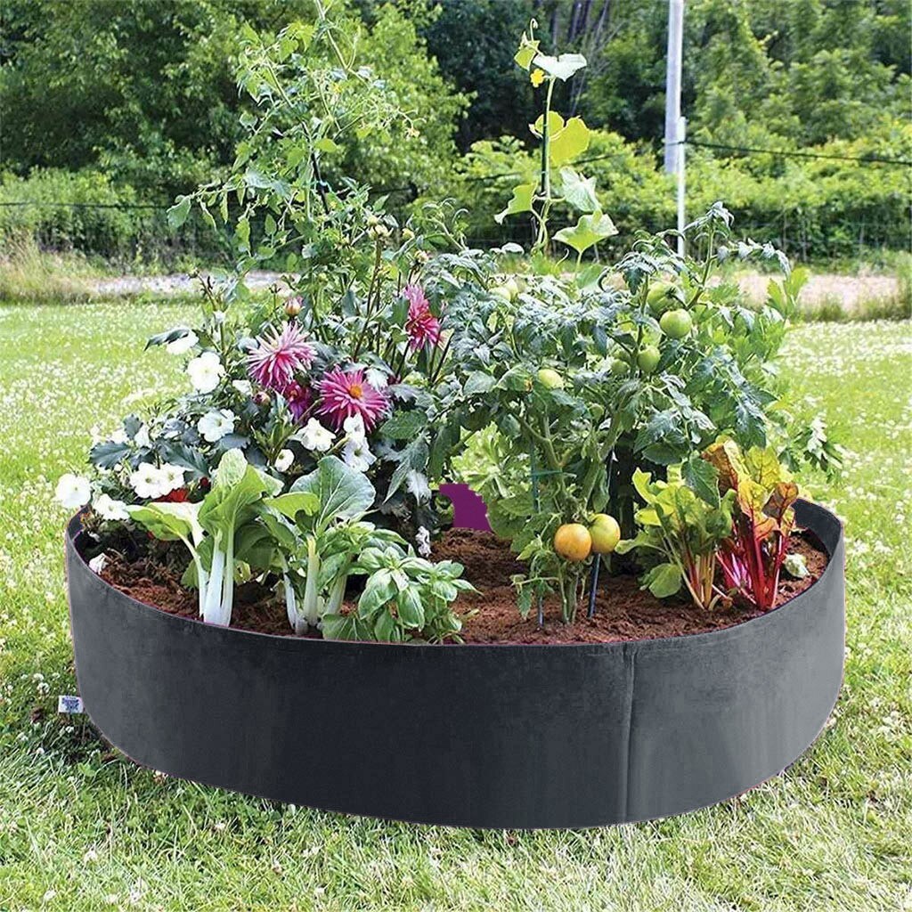 Stoff Angehoben Garten Bett 50 Gallonen Runde Pflanzen Container Wachsen Taschen Atmungsaktive Fühlte Stoff Pflanzer Topf für Pflanzen Kindergarten Topf