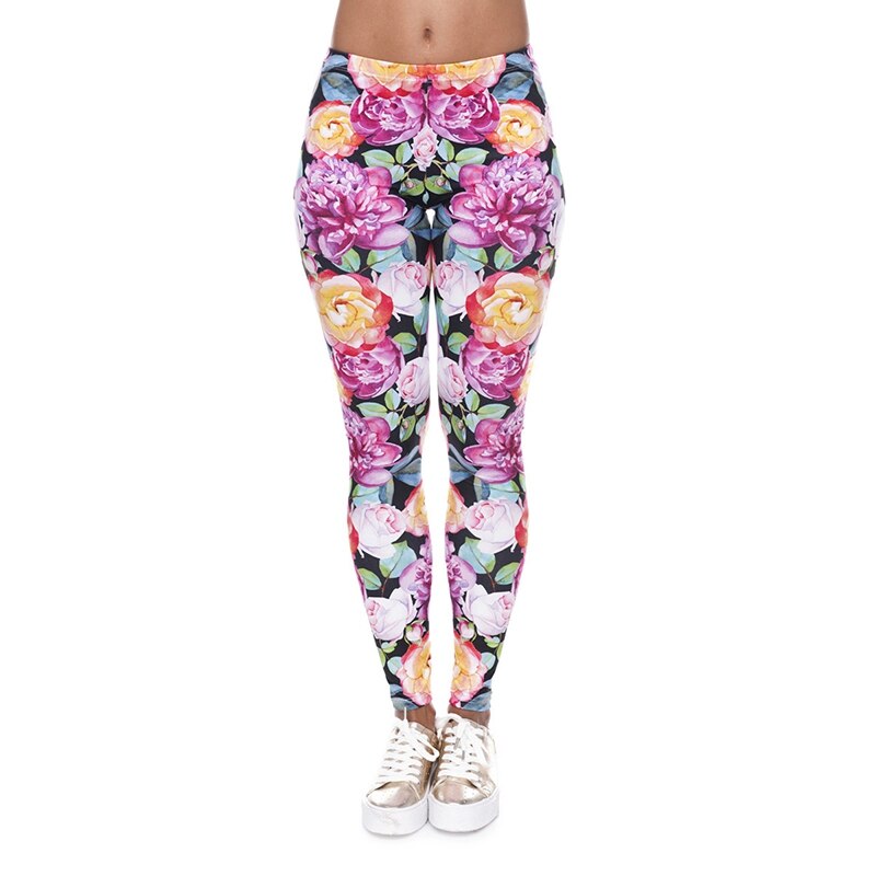Trendy Digital Print Elastische Workout Leggings Push Up Vrouwen Casual Skinny Sporting Fitness Leggings Broek Broek